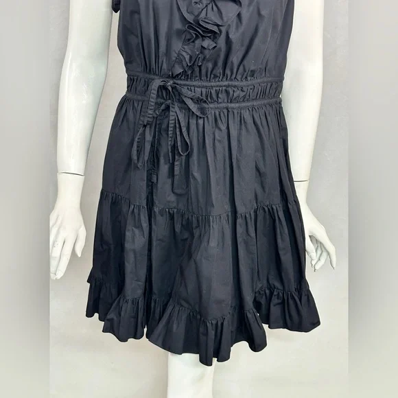 Ulla Johnson Size 10 Elegant Black Ruffle Dress - Picture 7 of 13